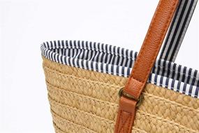 img 1 attached to Stylish and Versatile Women's Large Straw Handbags & Wallets: Perfect for Summer and Hobo Bag Lovers!