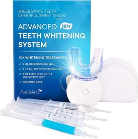 img 4 attached to ✨ AsaVea Teeth Whitening Kit with LED Light - Advanced Gel and High-Powered Light to Eradicate Stains - Set of 3 Teeth Whitening Gel, 1 Desensitizing Gel, Effortless and Gentle on Teeth