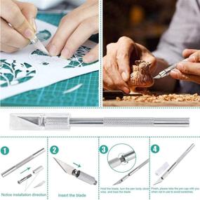 img 3 attached to 🔧 19-Piece Stainless Steel Vinyl Weeding Tools Set + A5 Cutting Mat | DIY Craft Tool Set for Cameos, Lettering | Includes Weeding Hooks, Tweezers | HTV Plotter Accessories