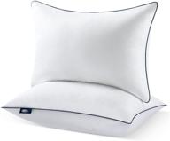 🛏️ bedstory queen size bed pillows set of 2, hotel quality luxury pillows for better sleep. soft and supportive, ideal for back, side and stomach sleepers. (19" x 28") logo
