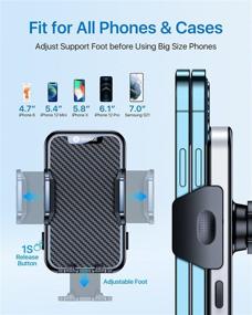 img 1 attached to 📱 Andobil Cell Phone Holder for Car: Thick Case & Heavy Phone Friendly 3-in-1 Convenience for iPhone 12 Pro Max, Samsung S21, and All Phones