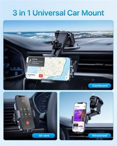 img 3 attached to 📱 Andobil Cell Phone Holder for Car: Thick Case & Heavy Phone Friendly 3-in-1 Convenience for iPhone 12 Pro Max, Samsung S21, and All Phones