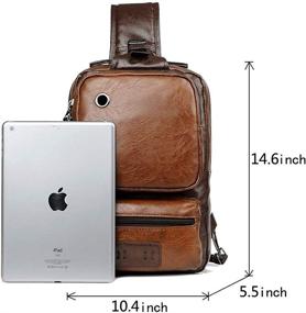img 1 attached to 🎒 Retro External Earphone Backpack: Stylish Vintage Daypack for Casual Adventures