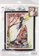 design works counted cross stitch needlework logo