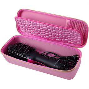 img 4 attached to Удобная розовая сумка для фена и щетки с горячим воздухом Revlon One-Step Hair Dryer & Volumizer - Организуйте и защитите свой фен!