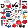 nautical pre assembled photo booth props logo