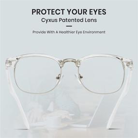 img 3 attached to 👓 Очки Cyxus с блокировкой синего света и ультрафиолетовыми лучами: стильные аксессуары как для мужчин, так и для женщин, снимают напряжение с глаз.