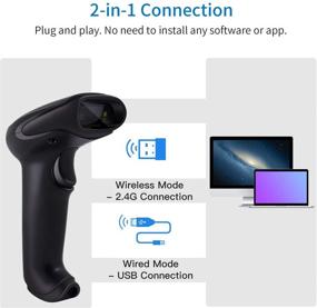 img 1 attached to 📱 Alacrity 2D QR Wireless Barcode Scanner: Efficient Hands-Free Reader for Industry, Retail, Warehouses - 6709DA