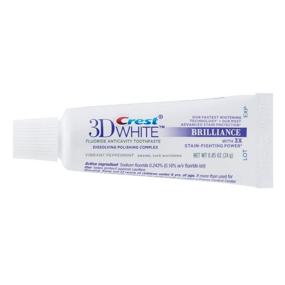 img 3 attached to 🦷 Crest 3D White Brilliance Toothpaste, Peppermint, Travel Size, 0.85 oz (24g) - Pack of 12