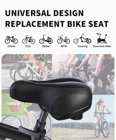 img 3 attached to 🚴 BeaSaf Bicycle Seat: Dual Shock Absorbing Bike Seat Replacement – Wide Bike Seat with Memory Foam and Gel, Complete with Mounting Wrench for maximum Comfort