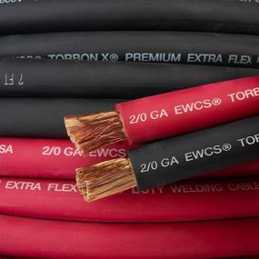 img 3 attached to 🔌 Premium Industrial Grade 2/0 Gauge Torbon X Welding Cable - 25 Feet Each Black + Red Combo