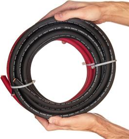 img 2 attached to 🔌 Premium Industrial Grade 2/0 Gauge Torbon X Welding Cable - 25 Feet Each Black + Red Combo