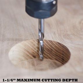 img 1 attached to 🔧 SEO-Optimized: Extra Long HRC55 Solid Carbide CNC End Mill for Woodcutting and Carving - SpeTool Spiral Router Bits with UpCut, 1/4" Cutting Diameter and Shank Size