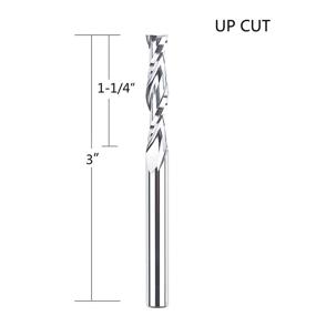 img 3 attached to 🔧 SEO-Optimized: Extra Long HRC55 Solid Carbide CNC End Mill for Woodcutting and Carving - SpeTool Spiral Router Bits with UpCut, 1/4" Cutting Diameter and Shank Size