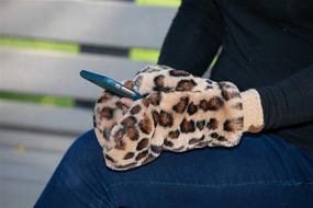 img 1 attached to Funky Junque Faux Fur Flip Mittens: Enhance Your Style With Warm Convertible Fingerless Gloves