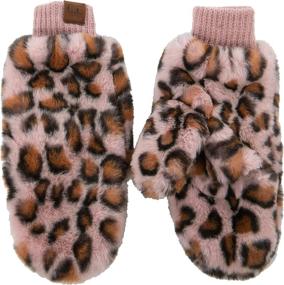 img 4 attached to Funky Junque Faux Fur Flip Mittens: Enhance Your Style With Warm Convertible Fingerless Gloves