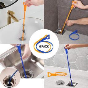 img 4 attached to 💪 Powerful 20 Inch Hair Drain Cleaner & 25 Inch Drain Clog Remover - Ultimate Hair Clog Cleaning Tool for Cleaning Sink, Toilet, Bath, Shower, Kitchen, Bathroom, Sewer, and Tub