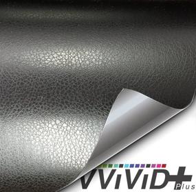 img 3 attached to 🖤 Fine Grain Black Leather Wrap Adhesive Vinyl - Soft Touch | 1ft x 5ft | VViViD+ Edition