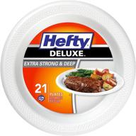 преведите на русский следующее название товара: "hefty deluxe large round foam party plates, 21 count (8-packs), 168 total" "hefty deluxe большие круглые пенные тарелки для вечеринок, 21 шт (8 наборов), 168 всего логотип