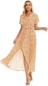 img 2 attached to LIVECLOTH Summer Floral Orange Flower Women's Clothing