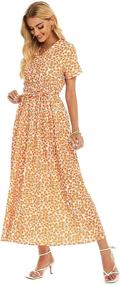 img 1 attached to LIVECLOTH Summer Floral Orange Flower Women's Clothing