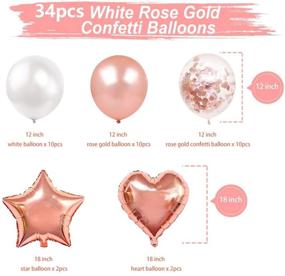 img 3 attached to 🎉 Girl Birthday Party Decorations Set - Rose Gold Happy Birthday Banner, Confetti Balloons, White Balloons, Foil Balloon, Tassels, Foil Fringe Curtains - Rose Gold Theme Supplies