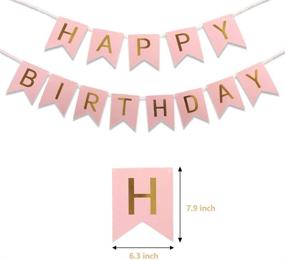 img 1 attached to 🎉 Girl Birthday Party Decorations Set - Rose Gold Happy Birthday Banner, Confetti Balloons, White Balloons, Foil Balloon, Tassels, Foil Fringe Curtains - Rose Gold Theme Supplies