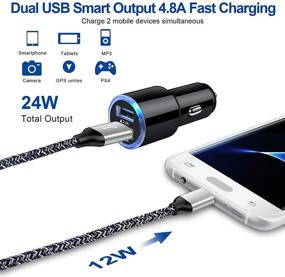 img 2 attached to Android Moto Fast Car Charger Adapter Micro USB Cable Fast Charging For Samsung Galaxy J8 J7 S7 S6 J7V J3V J5 A01