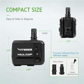 img 1 attached to 🐠 VIVOSUN 130GPH Submersible Pump: Ultra Quiet Water Pump for Fish Tanks, Ponds, Aquariums, Statuaries, and Hydroponics