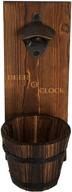 🍺 thirsty solutions - beer o' clock rustic wall mounted bottle opener and catcher - perfect addition to your man (or woman) cave! logo