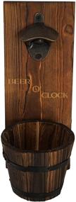 img 4 attached to 🍺 Thirsty Solutions - Beer O' Clock Rustic Wall Mounted Bottle Opener and Catcher - Perfect Addition to Your Man (or Woman) Cave!