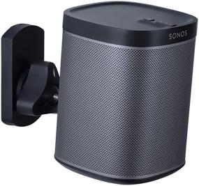 img 4 attached to Крепление для динамиков SONOS Mount-It! настенный кронштейн | Регулируемый наклон/поворот | Черный | Вместимость 22 фунта | MI-SP08 (Не совместимо с SONOS ONE)