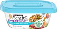 🐶 purina beneful chopped blends in beef – tasty wet dog food! (8) 10 oz. tubs logo