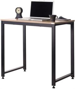 img 3 attached to 🖥️ SOFSYS 31&#34; Computer Writing Desk: Ideal Home Office Workstation for Gaming, Designers & Entrepreneurs; Compact Design with Robust Metal Frame, Oak/Black