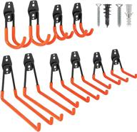 🔧 10 pcs heavy duty steel garage hooks - wall mount utility hooks for organizing power tools, ladders, and more logo