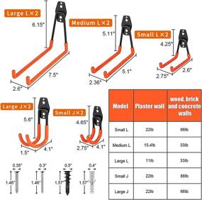 img 3 attached to 🔧 10 Pcs Heavy Duty Steel Garage Hooks - Wall Mount Utility Hooks for Organizing Power Tools, Ladders, and More