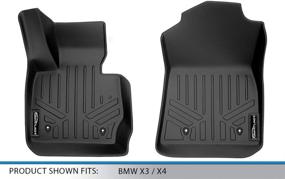 img 1 attached to Премиум-комплект черных половых ковриков 1-й ряд для BMW X3 2011-2017 от MAXLINER