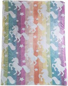 img 4 attached to Unicorn Blankets Rainbow Blanket Fantasy