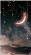 🌙 fipart diy diamond painting kit - full-drilled curved moon cross-stitch art craft for stunning wall decoration - 20x12 inches logo