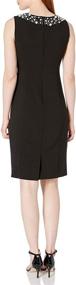 img 1 attached to Calvin Klein Pearled Neck Sheath Dress for Women