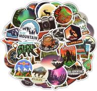 🏞️ 115pcs adventure tourism theme stickers decals for outdoor enthusiasts | laptop, car, motorcycle, luggage, waterproof logo