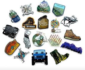 img 1 attached to 🏞️ 115pcs Adventure Tourism Theme Stickers Decals for Outdoor Enthusiasts | Laptop, Car, Motorcycle, Luggage, Waterproof