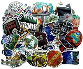 img 3 attached to 🏞️ 115pcs Adventure Tourism Theme Stickers Decals for Outdoor Enthusiasts | Laptop, Car, Motorcycle, Luggage, Waterproof