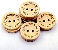 🎀 unique dnhcll 15 mm two-holes laser engraving alphabet handmade with love round wooden buttons - perfect sewing accessories for decorative diy crafts logo