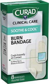 img 4 attached to 🔥 CURAD Soothe & Cool Burn Bandages: Instant Cooling Relief for Burns, Assorted Sizes, Pack of 8