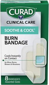 img 2 attached to 🔥 CURAD Soothe & Cool Burn Bandages: Instant Cooling Relief for Burns, Assorted Sizes, Pack of 8