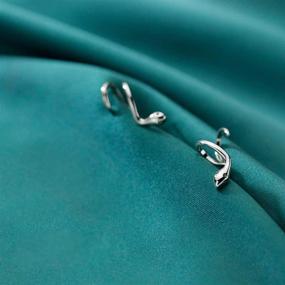 img 1 attached to Cool Snake with Green CZ Eyes Stud Earrings: Personalized Unusual Fashion Jewelry for Women & Teen Girls, S925 Sterling Silver, Hypoallergenic Piercing, Perfect Gifts