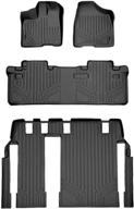 maxliner custom fit floor mats 3 row liner set for toyota sienna 8 passenger model - 2011-2012 black edition logo