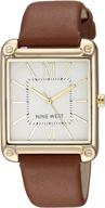 stylish and timeless: nine west women's strap watch, nw/2116 logo