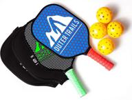 🎾 complete pickleball set: 2 paddles, 4 pickleballs with individual protective cases, and free carry bag by outer trails логотип